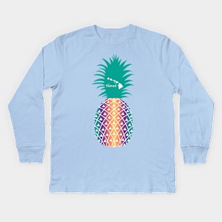 Hawaiian Pineapple Hawaii Kids Long Sleeve T-Shirt